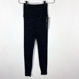 Carbon38 active black zebra stripped leggings